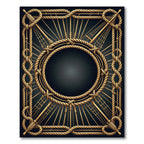 Nautical Golden Rope Sunburst Frame Rug
