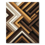 Modern Earthy Geometric Labyrinth Area Rug