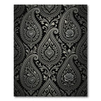 Ornate Silver Paisley Heart Rose Rug