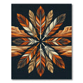 Earthy Feather Mandala Canyon Sunset Rug