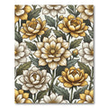 Golden Primrose Botanical Floral Cream Rug