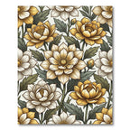 Golden Primrose Botanical Floral Cream Rug