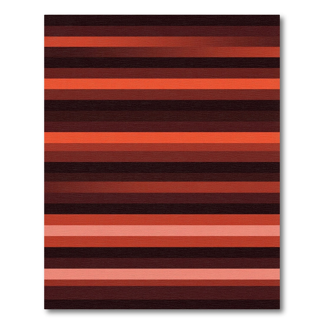 Crimson Red Gradient Striped Rug