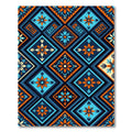 Vibrant Blue and Orange Geo Floral Rug