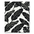 Monochrome Tropical Leaf Overlay Rug
