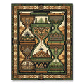Tribal Earthy Hourglass Symmetry Rug