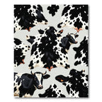 Black and White Spotted Bovine Hide Rug