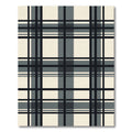 Classic Black Gray Plaid Weave Rug
