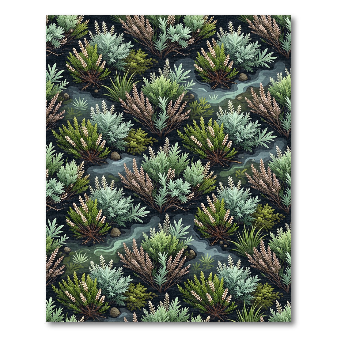 Botanical Sage and Heather Meadow Rug