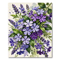Watercolor Purple Phlox Garden Floral Rug