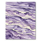 Abstract Watercolor Purple Rippled Flow Rug