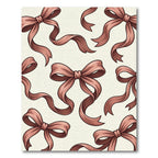 Elegant Dusty Rose Ribbon Bows Rug