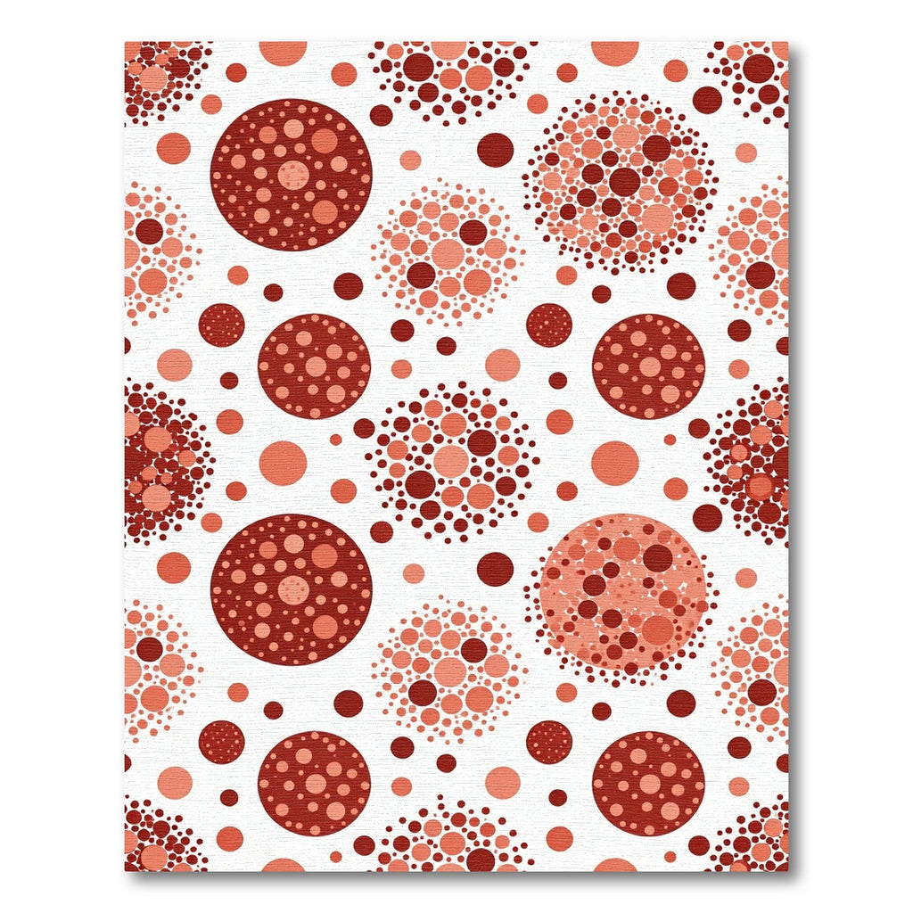 Red Dotted Circles Cluster Scatter Rug