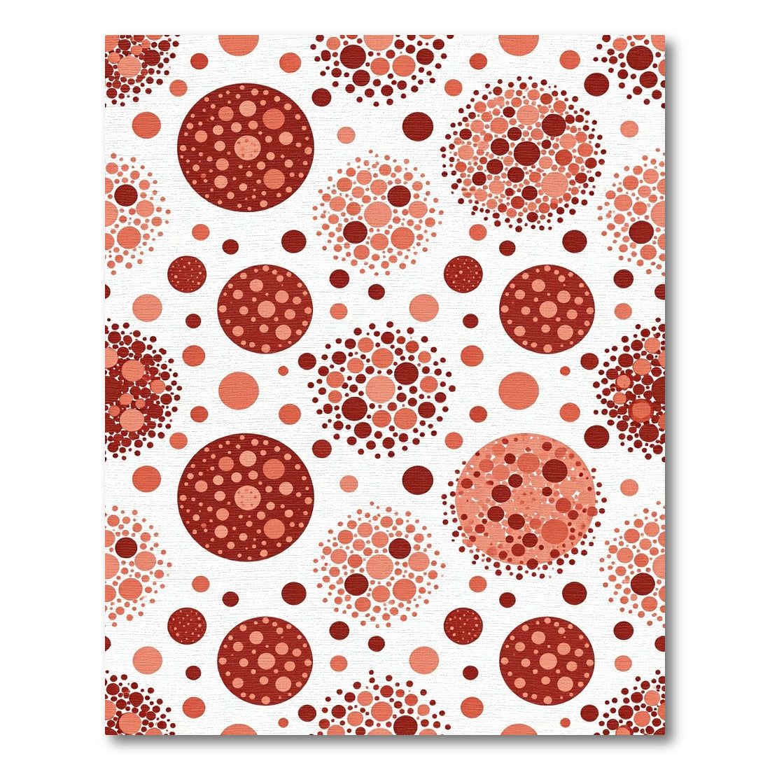 Red Dotted Circles Cluster Scatter Rug