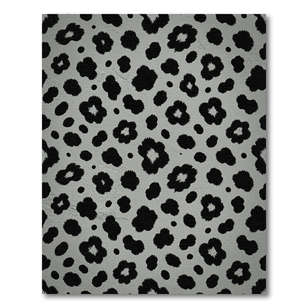 Black White Animal Print Spots Rug
