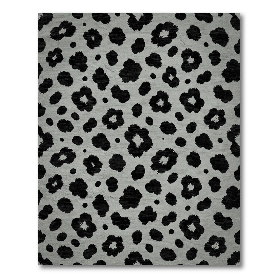Black White Animal Print Spots Rug
