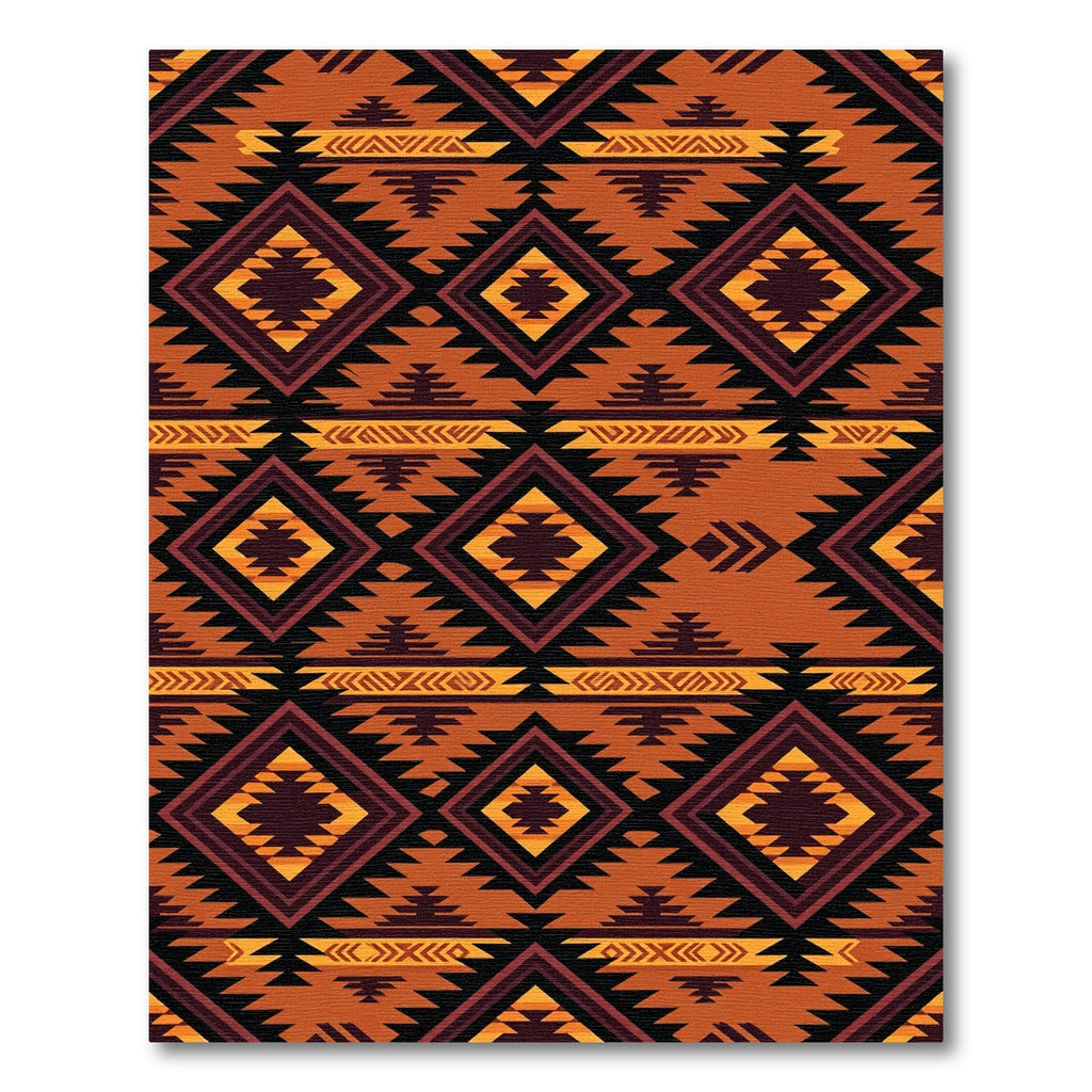Geometric Diamond Tribal Sunset Rug