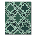 Deep Emerald Interlocking Arabesque Form Rug