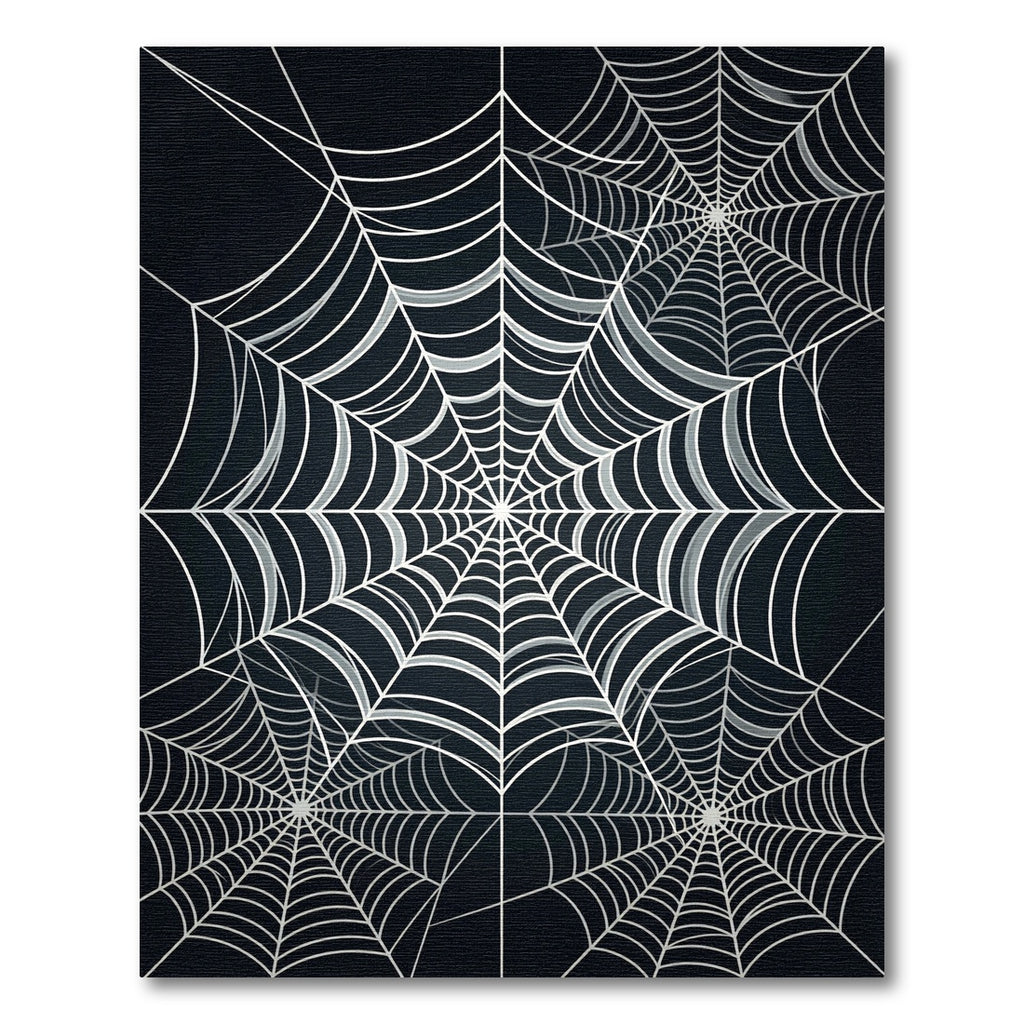 Gray White Webbed Radial Arrangement Rug