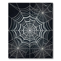 Gray White Webbed Radial Arrangement Rug