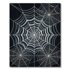 Gray White Webbed Radial Arrangement Rug