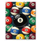 Vibrant Billiard Ball Geometric Round Art Rug