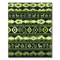 Green Ikat Tribal Animal Border Rug