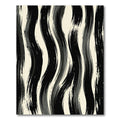 Abstract Monochrome Wavy Vertical Stripe Rug