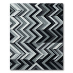 Monochromatic Chevron Layered Abstract Rug