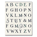 Classic Serif Alphabet Green Border Rug