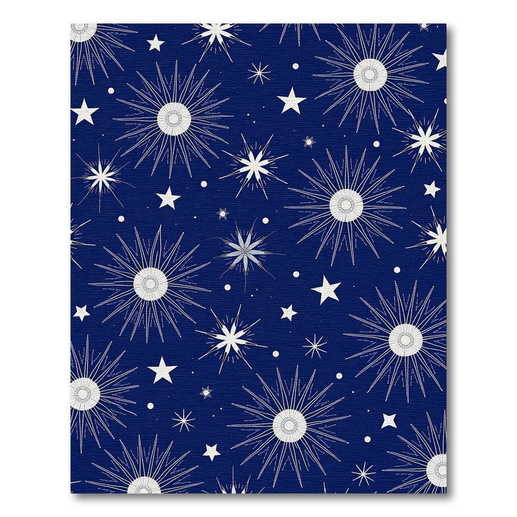 Deep Blue Starburst Cosmic Radiance Rug