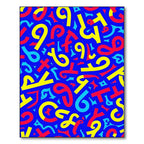 Bold Red Yellow Blue Abstract Shapes Rug