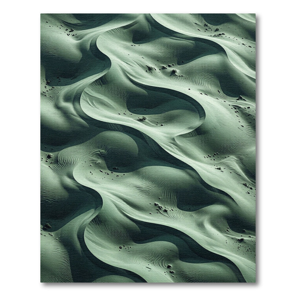 Sage Green Flowing Desert Dune Rug