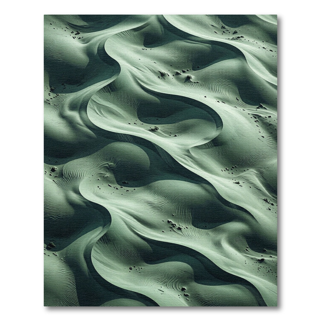 Sage Green Flowing Desert Dune Rug