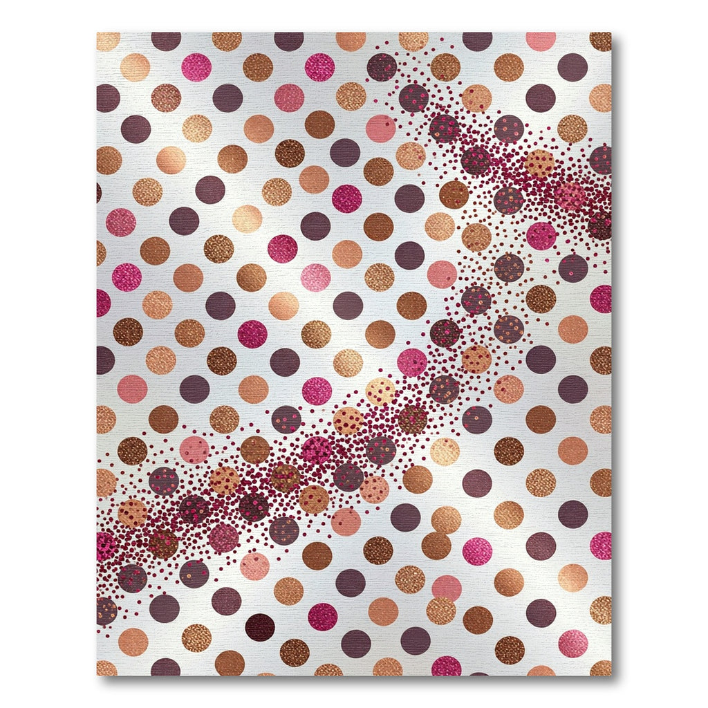 Crimson Gold Polka Dot Stream Rug