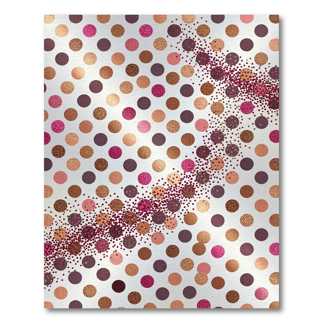 Crimson Gold Polka Dot Stream Rug