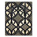 Gothic Ornate Gold Black Trellis Rug