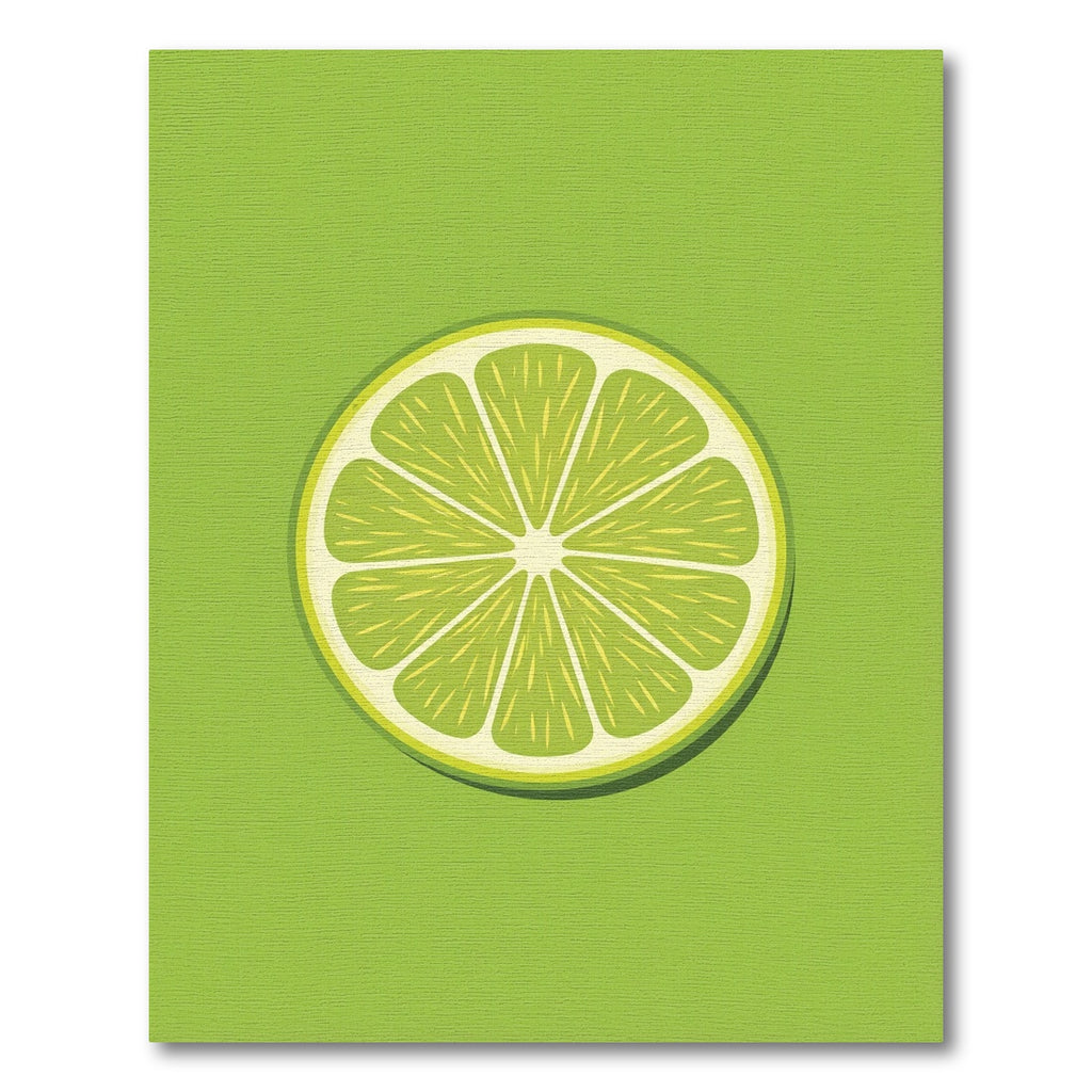 Vibrant Citrus Lime Slice Segment Rug