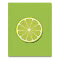 Vibrant Citrus Lime Slice Segment Rug