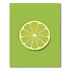 Vibrant Citrus Lime Slice Segment Rug