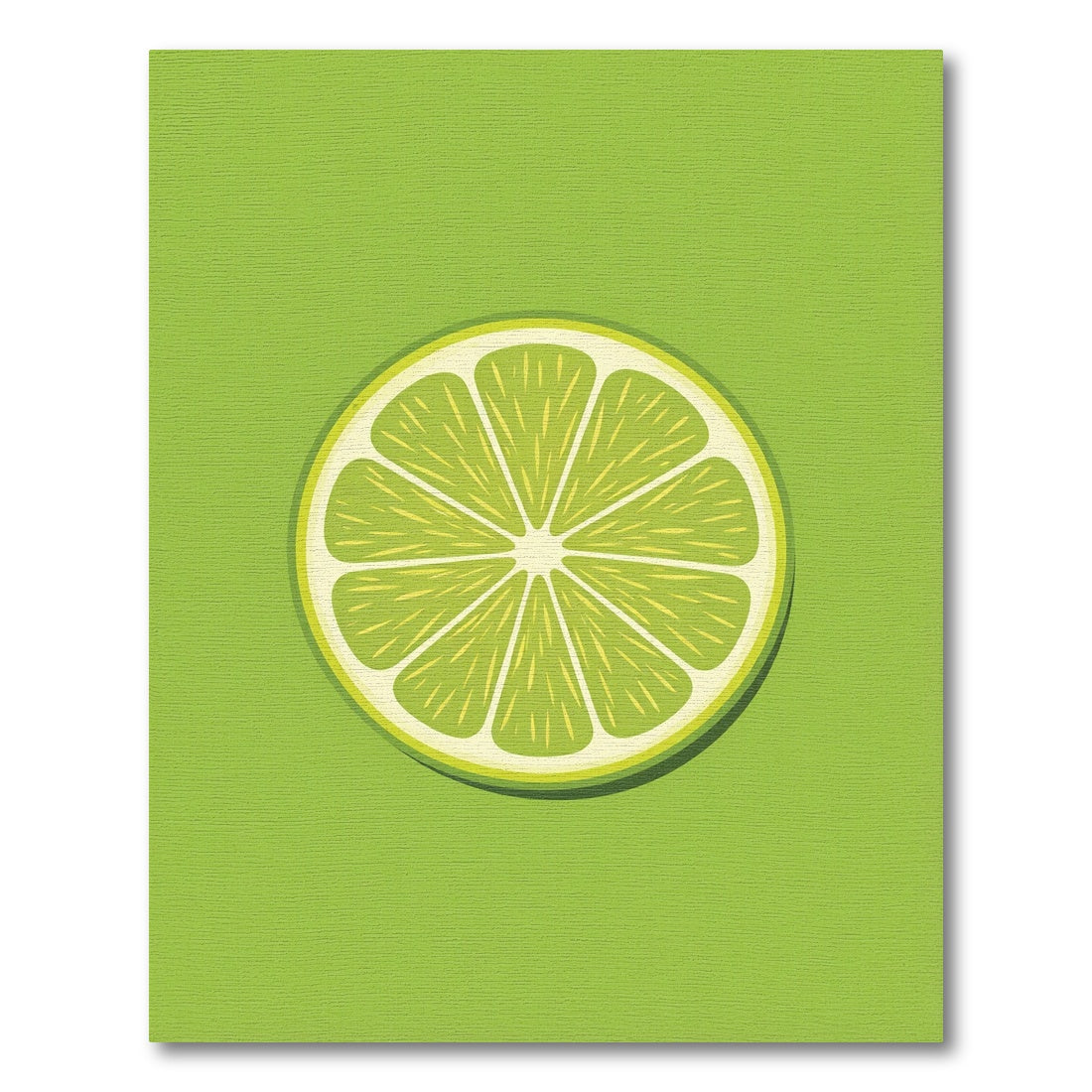 Vibrant Citrus Lime Slice Segment Rug