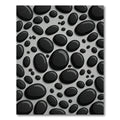 Black Pebble Scatter Composition Rug