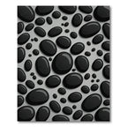 Black Pebble Scatter Composition Rug