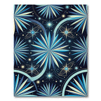 Celestial Blue Starburst Medallion Rug