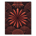 Crimson Fan Blast Art Deco Rug