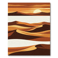 Minimalist Sunset Desert Dune Landscape Rug