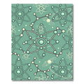 Teal Atomic Molecular Structure Rug