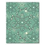Teal Atomic Molecular Structure Rug