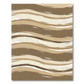 Earthy Bronze Wavy Abstract Stripes Rug