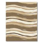 Earthy Bronze Wavy Abstract Stripes Rug